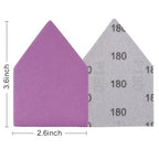 180 Grit Sandpaper, Triangle Sanding Sheets, Fits Milwaukee M12 Fuel Sander - style: 180 Grit