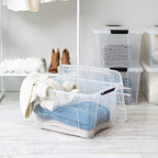 IRIS USA 6-Pack 40 Quart Storage Bins with Lids, Clear - color: Clear, size: 40 Qt, style: 4 Pack