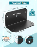 4 Inch L Bracket Corner Brace, 90 Degree Angle Iron, Black 4Pcs - color: Black-4PCS