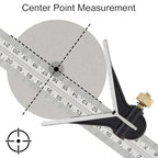 ChgImposs 12" Adjustable Sliding Combination Square Ruler & Protractor Level Measure Measuring Set, Inch/Metric