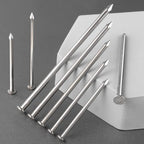 VGBUY 150PCS Stainless Steel Hardware Nails, 2 Inch Flat Head for Hanging Pictures, Small Wall and Wood Finishing Nails - color: Silver, size: 2 in