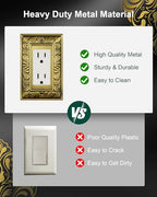 6-Pack Paisley Pattern Decorator Outlet Cover Plate, Metal Switch Plates - style: 1 Decorator 6PK
