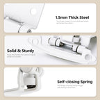 30 Pack 15 Pair White Cabinet Hinges, 1/2" Overlay Semi-Concealed Hinges - color: White, size: 1/2" Overlay