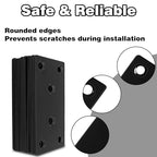 50‑Pack Flat Metal Brackets, 4" 304 Stainless Steel Brackets - size: 50PCS-4''Flat Plates