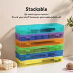 novelinks Small Plastic Containers with Lids and Plastic Pencil Boxes - color: 6 Pack Large -Color