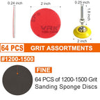64 PCS 2 Inch Sanding Disc,Hook and Loop Sanding Pads 1200-1500 Grit - style: 1200-1500 Grit 64PCS