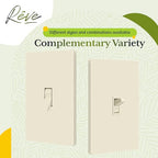 TG Mid-Size Screwless Toggle Light Switch Cover Plate, 1 Pack, Light Almond - color: Light Almond, size: 1 Gang