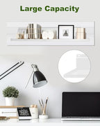 8 Pack 17 x 8 Inch Slatwall Shelves, White - style: 8 Pack White