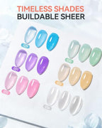 Makartt Pastel Gel Nail Polish Set 15ML: 6 Translucent Colors - color: Cool Girl Mocktail