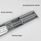LONTAN 1 Pair Soft Close Drawer Slides 18 Inch Heavy Duty Cabinet Rails - color: Silver-Soft Close, size: 18 Inch - Drawer Slide