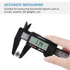 Digital Caliper, Adoric Calipers 0-6 Inch, Inch/mm Conversion, Large LCD - color: Black, size: 6"