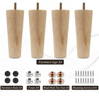 4pcs 6 Inch Wood Furniture Legs - size: 6 Inch