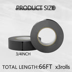 SWRT 0.75" x66ft 3 Pk Electrical Tape, Waterproof Flame Retardant.