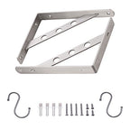 YUMORE 10 Inch Shelf Bracket, Heavy Duty L Bracket with 2 S Hook, 2 Pack - size: 10"(Soild)