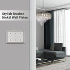 DEWENWILS Tripple Toggle Wallplates, Brushed Nickel Light Switch Covers - color: Brushed Nickel, size: 3 Toggle 2PK