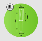 Key Blades and Fixings 1/4" x  12mm x 25.4mm Straight Cutter - R1