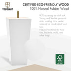 4 Inch / 10cm Wooden Furniture Legs, Set of 4 Solid Wood White Pyramid Sofa Legs Couch Feets with Hanger Bolt & Screws, Mid-Century Modern Furniture Replacement Feet for Home DIY - color: White, size: 4"/10cm