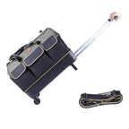 rolling tool bag with wheels for Electrician HVAC Tool Bag Organizer ，Hidden pull rod, plastic bottom, lightweight