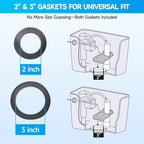 Toilet Tank to Bowl Bolt & Gasket Kit, 304 Stainless Steel Bolts, High-Density Foam Rubber Gasket, Compatible with 2-Inch and 3-Inch Seals, Easy Installation for Leak and Loose Connection Repairs - style: Universal Gasket Kit with 2 Sets Bolts