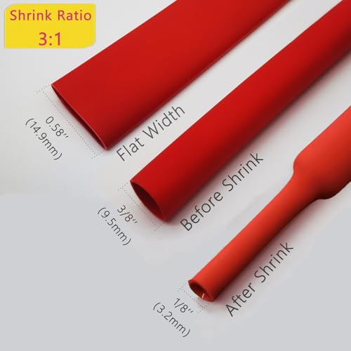 Heat Shrink Tubing Kit + 300W Mini Heat Gun for Shrink Tubing – 240pcs 3:1 Ratio Adhesive Lined Waterproof Heat Shrink Tubing for Wire Shrink Wrap (Blue). - size: Shrink Ratio 3:1 (240pcs)