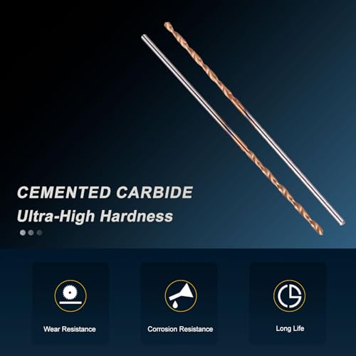 PATIKIL 1mm Drill Bit Carbide for Stainless Steel Hard Metal 130° 10 Pack - size: 1mm