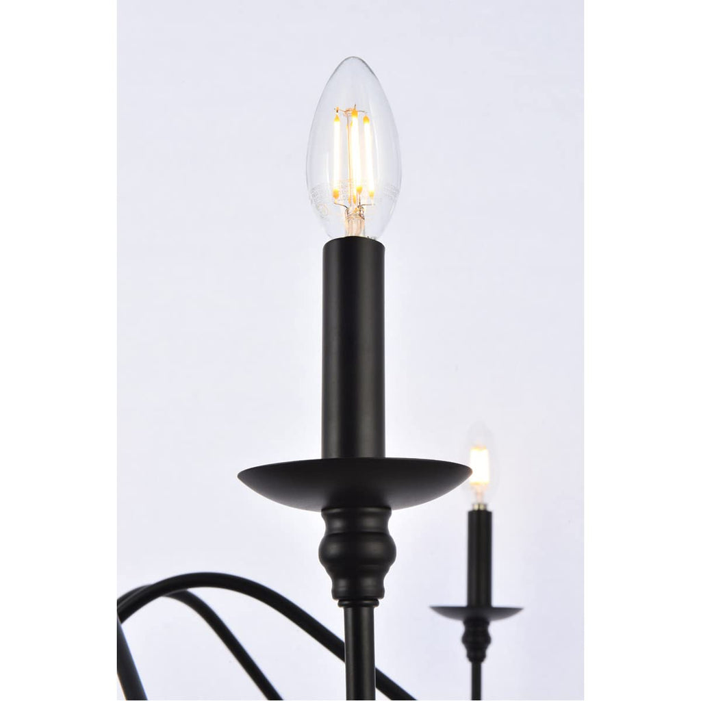 Open Box - Elegant Lighting LD5056D30MB - Chandeliers Indoor Lighting