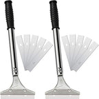 Mudder 4 Inch Razor Blade Scraper Tool Floor Wallpaper Paint, Black, 3 Pcs - color: Black