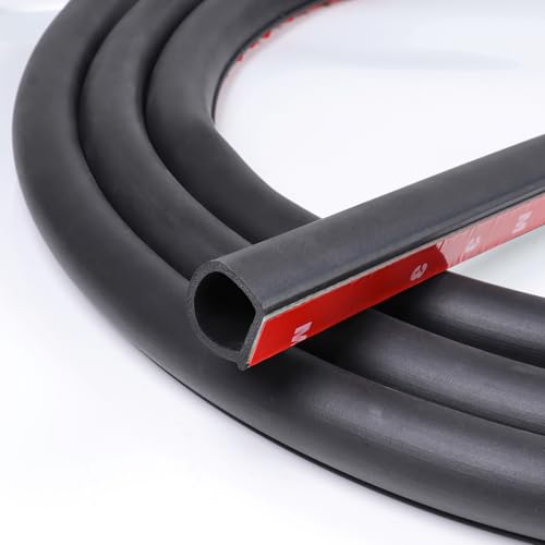 3/4"×3/4" D-Shape Weather Stripping 28FT Bulb Seal Gasket Strip - size: 28 Feet