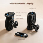 SMALLRIG Rotating Side Handle with HawkLock H21 Quick Release NATO Clamp, Includes H21 NATO Rail, 360° Adjustable, 15kg/ 33lb Load, Ergonomic Silicone Grip