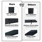 Heavy Duty Shelf Brackets Industrial L Shelf Bracket - 0.2 Inch Thick Premium Solid Steel Shelf Supports, Black Rustic Wall Brackets for Shelves - 8 Inch Floating Shelves Hardware (6 Pack) - size: 8 Inch-6 Pack