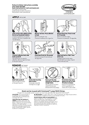 Command Large Utility Hooks, 7-Hooks, 12-Strips, Organize Damage-Free - size: 1 Pack, style: 1 Pack