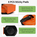 Floor Gap Fixer Tool Kit with Rubber Mallet and 8 Reusable Sticky Pads, Heavy Duty Suction Cup Floor Gap Repair Tool for Laminate, Vinyl Plank, Hardwood and LVP Flooring