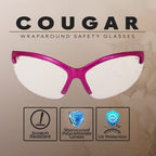 Global Vision Safety Shop Glasses - color: Pink Frame/Clear Lens