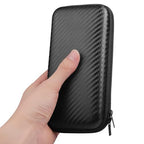 iMangoo Travel Essential Electronics Organizer Charger Case Carrying Pouch - color: FiberBlack, size: Small