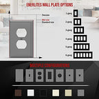 ENERLITES 10 Pack Mid-Size Duplex Outlet Covers Wall Plate, Gray - color: Gray, size: Mid-Size