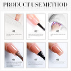 Double Rhythm 15ML Glitter Gel Polish Shimmer Reflective Holographic Color Magnetic for Nail Art Salon DIY at Home (Hot Pink-B1141) - color: Pink