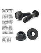 Metric Class 10.9 Hex Cap Flange Frame Bolts & Locking Flange Nuts Assortment Kit - 370 Pieces!