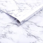 Arthome White Marble Contact Paper - Peel and Stick Wallpaper - Self-Adhesive & Removable Wall Paper for Furniture Desk, Kitchen Countertop, Cabinet, Shelf Liner, Wallcovering, (35.4"x120") - color: White Marble, size: 35.4" x 120"