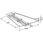 Prime-Line R 7260 Drawer Track Delta Guide, White Plastic (Single Pack)