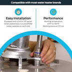 Eastman 18 Inch Steel-Flex Water Heater Connector, 3/4 Inch x 3/4 Inch FIP Swivel, Braided Stainless Steel Water Heater Connectors, 48251 - size: 18 Inch