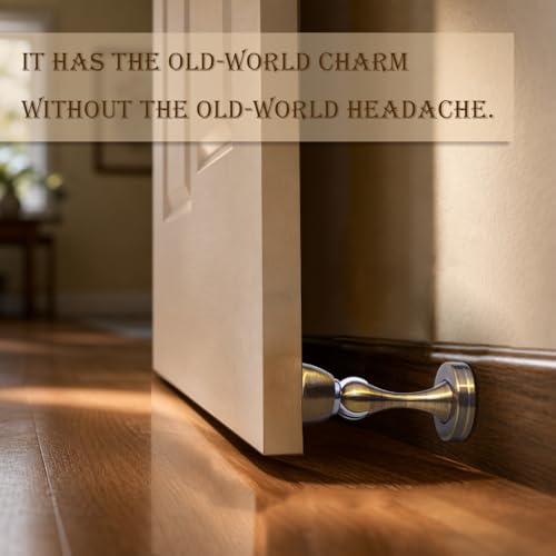 Solid Mental Magnetic Door Stop, Wall Mounted, Bronze - color: 1PC Bronze