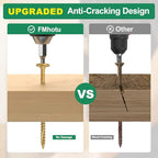 10 Inch Heavy-Duty Outdoor Deck Screws - size: #14 x 10"