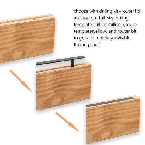 Hidden Shelf Brackets ， Floating Shelf Bracket ( Additional Brackets -NO Kits) 38 Inch -2 Pcs - size: 38 Inch - 2 Pcs Additional Brackets - No Kits