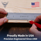 PEC Tools 6" Flexible Metal Ruler, Made from High-Quality Carbon Steel with Satin Chrome Finish, 16R Graduation (1/32", 1/64", 1/50", 1/100"), Trusted by Professionals, Made in USA - color: Carbon Steel-Flexible, size: 6"