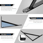 4 Pack L16 x H 10" Heavy Duty Shelf Brackets with Screws Open Floating Shelving Bracket L Brackets Black Metal Shelf Brackets for Shelves, Room, Pantry,Garage - size: L 16" x H 10" x W 1", style: 4 Pack-Black