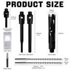 Diamond Core Drill Bit 1-1/2"(38mm) with Pilot Bit & Adapters (SDS Plus & Hex) – Upgraded Welded Segments, 8.6" Depth – for Concrete, Solid Brick, Hollow Brick, Masonry & More - size: (1-1/2"/38mm)