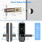 UMIKSMART WiFi Smart Door Lock with Camera, Fingerprint Keypad, App Control - color: Charcoal