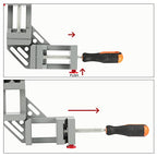 HOIGON 3 Pack Double Handle Corner Clamp, 90 Degree Right Angle Corner Clamp with Adjustable Swing Jaw Aluminum Alloy for Woodworking, Welding, Framing - size: 3 PCS