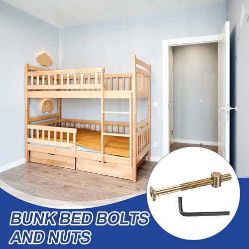 PATIKIL 4 Set Bunk Bed Bolts and Nuts Kit, M8x90mm Furniture Bolts Hex Drive Socket Cap Hardware Replacement for Beds Headboards Chairs - size: M8x90mm