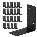 20Pcs Corner Braces,4x4x2 Black L Brackets,Right Angle Bracket - size: 4X4X2''